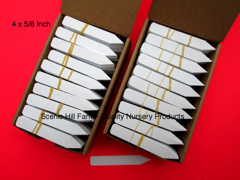 non plastic plant labels White Plastic Plant Stakes 4" X 5/8" Markers Plant Labels Nursery Tags – Scenic Hill Farm Nursery