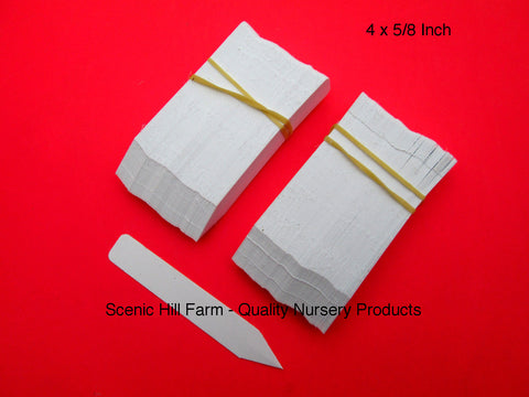5 inch plastic plant labels White Plastic Plant Stakes 4" X 5/8" Markers Plant Labels Nursery Tags – Scenic Hill Farm Nursery