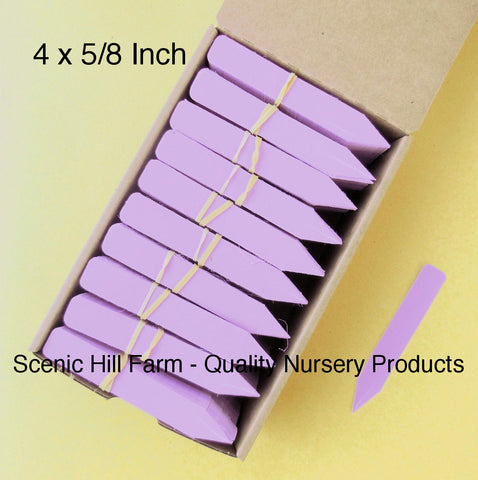 Lavender Plastic Plant Stakes Labels Nursery Tags Made in USA - 4" X 5/8"