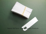 50 - 5,000 Push On White Plastic Tags/ Plant Labels - 3 3/4" x 1" - Made in USA