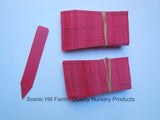 Red Plastic Plant Stakes Labels Nursery Tags Made in USA - 4" X 5/8"